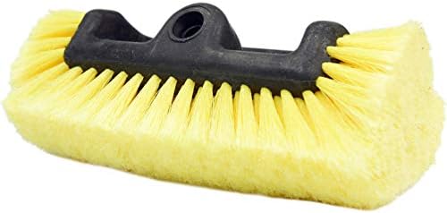 CARCAREZ 10" Car Wash Brush Head with Soft Bristle for Auto RV Truck Boat Camper Exterior Washing Cleaning, Yellow (1, 10" PRO MAX)