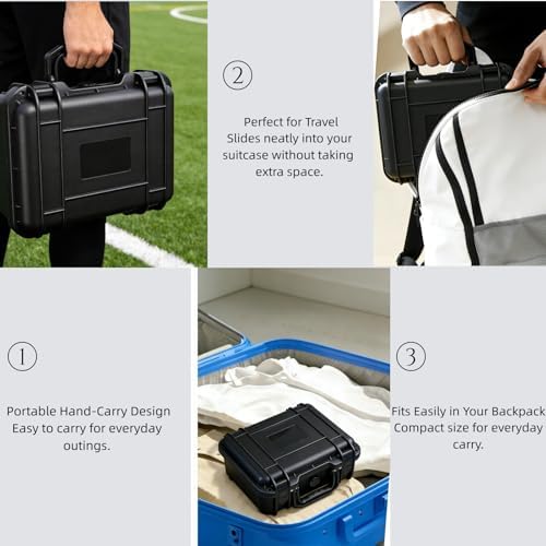 Portable Shockproof Hard Carrying Case Compatible with XbotGo Chameleon Camera, Shockproof & Dustproof, Secure Lock & Ventilation System, Durable PP Plastic with EVA Liner, for Storage & Travel