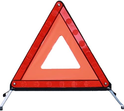 WORKKOOL Warning Triangle, Road Flares Reflective Safety Triangle Emergency Roadside Reflector, 3 Packs