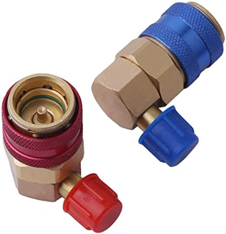 Replace R134A Adapter, (2pcs) Air Conditioning Manifold Freon, Quick Connectors for R134a System Port QC15 AC Quick Connector Adapter HVAC Coupler Car Auto Air-Conditioning