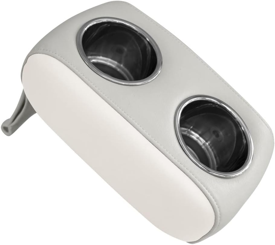 Wise 3059-784 Pontoon Double Drink Holder with Stainless Steel Cup Holders, White