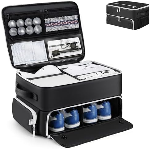 BRANTMAKER Golf Trunk Organizer, Golf Accessories for Men/Women to Storage Stuff and Gear, Cool Gifts for Golfers, Dad, Him/Her, Birthday or Father’s Day