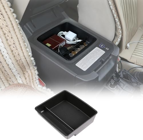 Center Console Storage Box Fit for Toyot@ Land Cruiser Prado FJ150 150 2003-2019, Console Side Tray Organizer Storage, with Mat (2003-2019 Fit Car Refrigerator)