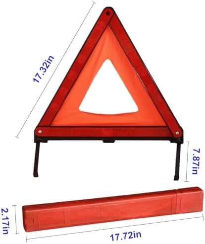 3Pcs Reflective Warning Triangle Emergency Warning Triangle Roadside Safety Triangle Kits