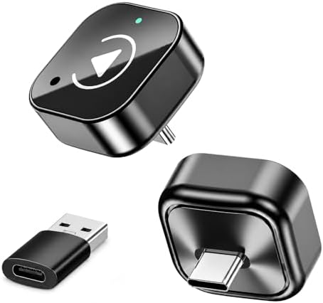 Wireless CarPlay Adapter USB C, Compact Android Auto Dongle