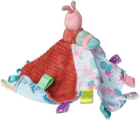 Taggies Stuffed Animal Lovey Security Blanket with Sensory Tags, 13 x 13-Inches, Camilla Caterpillar