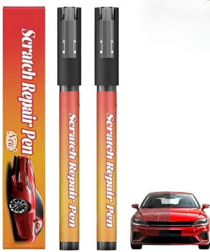 (2PC) Weatherproof Magic Car Scratch Removal Pen & Auto Paint Repair Brush Kit - Clear Fix Touch Up Paint for All Car Colors, Professional Scratch Remover for Vehicles