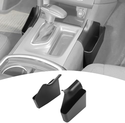for Charger Center Console Shifter Tray Pockets for Dodge Charger 2015 up Extra Storage Accessories Black 2pcs
