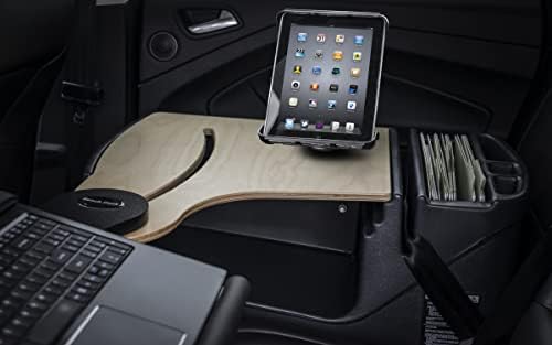 AutoExec AE-RDBS-TM-11M Reach Car Desk for Your Vehicle Workstation and Mobile Office, Back Seat, Natural with Tablet Mount