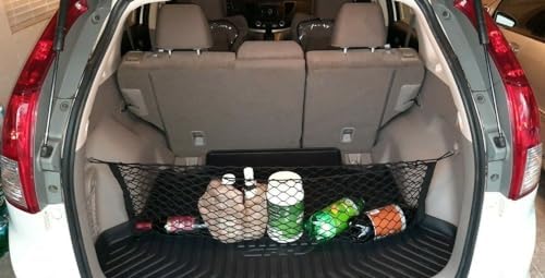 Rear Trunk Organizer Cargo Net for Honda CR-V 2012-2016 – Envelope Style Cargo Net for SUV - Premium Mesh Elastic Car Trunk Organizer Vehicle Carrier Storage-Compatible with CR-V