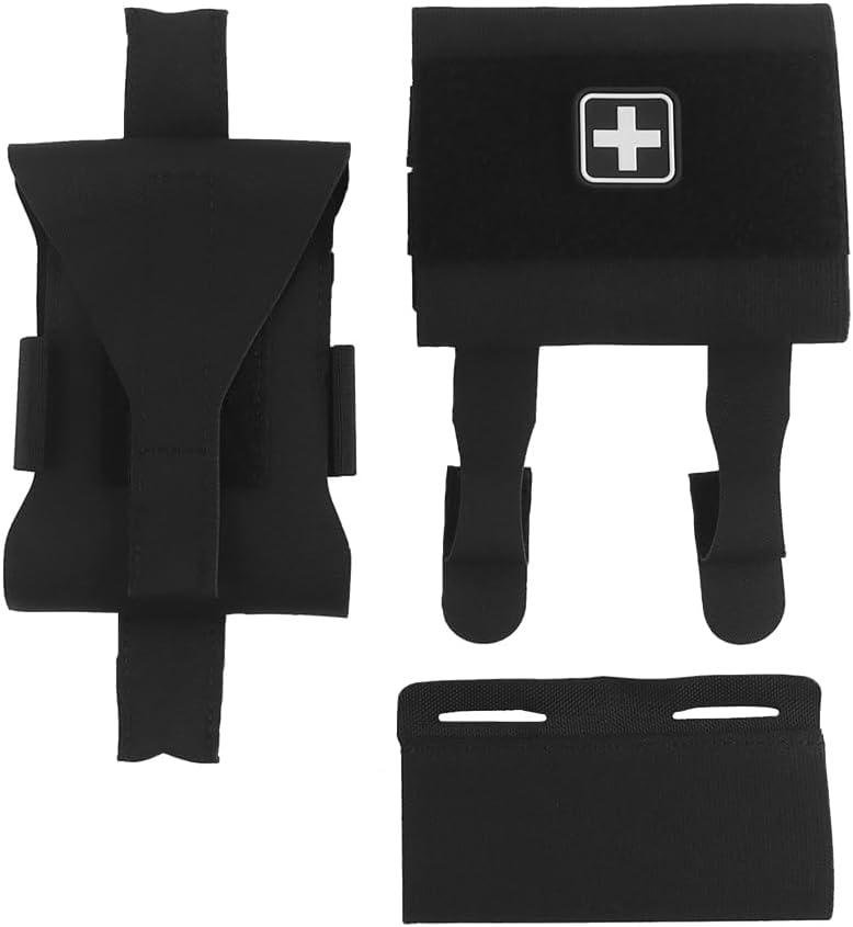 Tactical Micro Compact MED Pouch, Belt Trauma Kit Pack MOLLE Rapid Deployment First Aid Bag with Tourniquet Holder