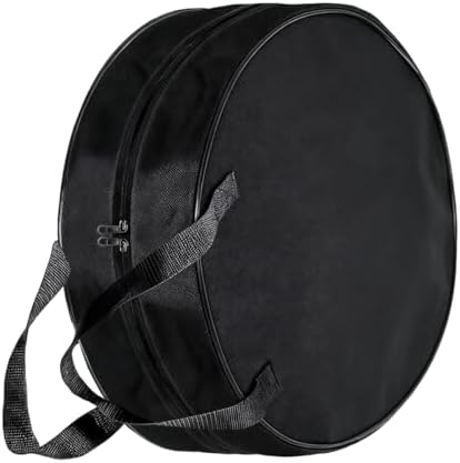 Craedli 16 Inch Round Cable Organizer Bag, 600D Oxford Waterproof Jumper Cable Storage Bag, Universal EV Charging Cord Cables Management Storage Organizer for RV Sewer Pipe, Electrical Cords (Black)