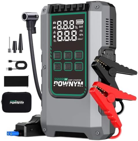 Portable Car Jump Starter with Air Compressor All Gas/12.0L Diesel