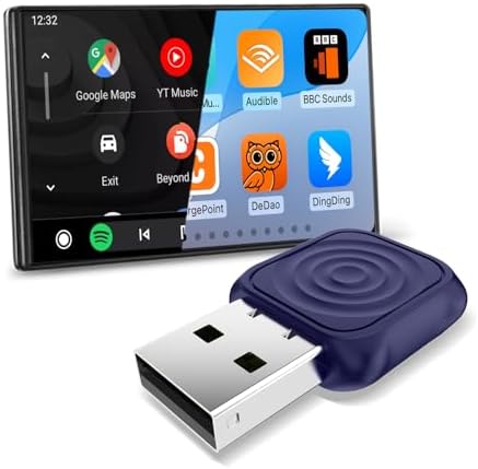CarlinKit MiNi Ultra Wireless CarPlay & Android Auto Adapter - Plug & Play USB-A/USB-C Upgrade for Wired Cars | Retains OEM Mic, Sound Quality & Controls | OTA Updates