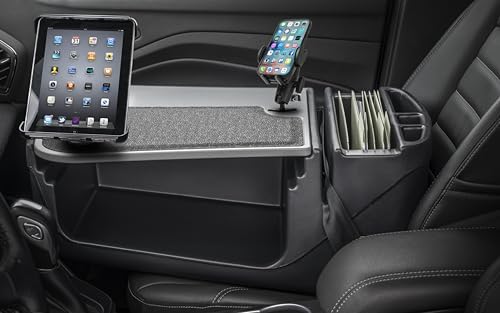 AutoExec Efficiency GripMaster Car Desk for Your Vehicle Workstation and Mobile Office, Grey with 400 watt Power Inverter, Phone Mount and Tablet Mount