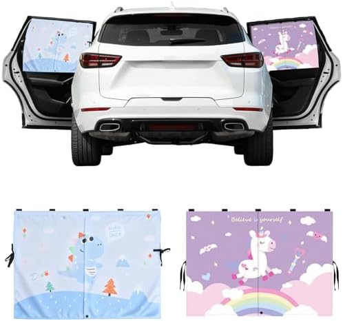 2 Pack Magnetic Car Window Shade for Baby, Back Seat, Easy Installation