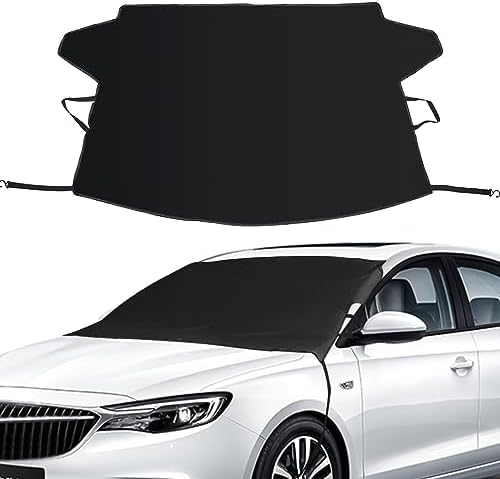 Windshield Cover for Ice and Snow, Car Windshield Snow Cover Winter Ice Sunshade Protector, Universal Fit SUV Auto Car Cover Snow Water Proof UV Dust Resistant, 63 Inches Wide