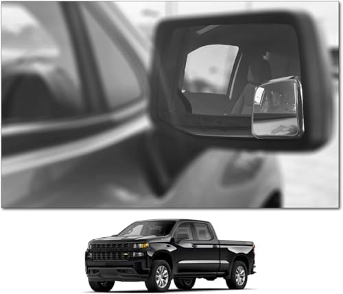 Custom Blind Spot Mirrors- Compatible With 2019- Present Chevy Silverado | Blind Spot Mirrors Compatible with 4th Generation Factory Mirrors With Blind Spot Monitoring | NXTGEN Extended View (2 Pack)