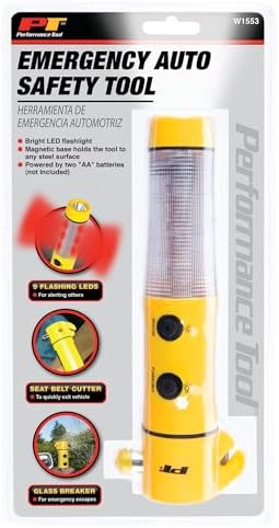 Performance Tool W1553 Emergency Auto Safety Tool and Window Breaker