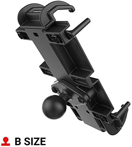 RAM Mounts Quick-Grip XL Phone Holder with B Size 1″ Ball Diamond Base, Universal Large Smartphone Cradle for RAM Mount Systems RAM-HOL-PD4-238AU