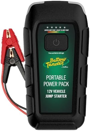 Battery Tender 600 AMP Lithium Jump Starter for 12V Batteries in Gas and Diesel Engines Up to V6-6400mAh Portable Emergency Power Station - 030-1000-WH