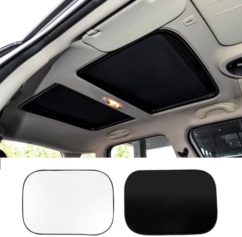 2PCS Car Sunroof Sunshade, Car Roof Cover, Foldable UV Reflector Reflective Covers Block UV Rays Glare, Car Interior Accessories Fit for Mini Cooper, Clubman & Countryman R56 (Black)