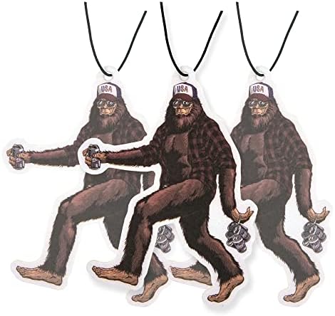 Sasquatch Car Air Fresheners 4 Pack, Car Air Fresheners Scented With Premium Oils By Fresh Fresheners (4 Pack)