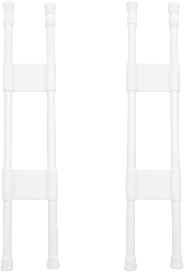 Yourkar 4 PCS Double RV Refrigerator Bar, 15.8-27.6 Inches Metal Non-Slip Adjustable RV Fridge Tension Rods, RV Fridge Bars for Holding Food Drinks in Place, Car Accessories