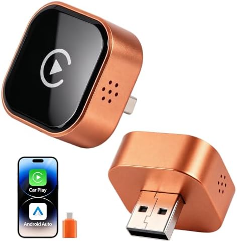 Wireless CarPlay Adapter, 2-in-1 Mini CarPlay Wireless Adapter Plug & Play