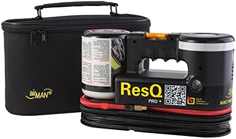 AIRMAN ResQ Pro+ Tire Repair Kit - Air Compressor Flat Tire Fix & Inflator Kit with Tire Foam Sealant, LED Light - Emergency Roadside Solution for Cars, SUVs, Minivans