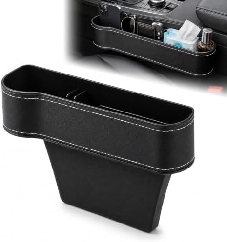 Car Seat Gap Filler Organizer, Car Console Organizer with Cup Holder, Black