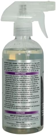 Gliptone Nano Ceramic Textile Defender Fabric Protectant, 16 Fl Oz | Stain Repellent, Maximum Protection from UV Damage, Protects from Wear and Spills, Up to 12 Months with 1 Coat