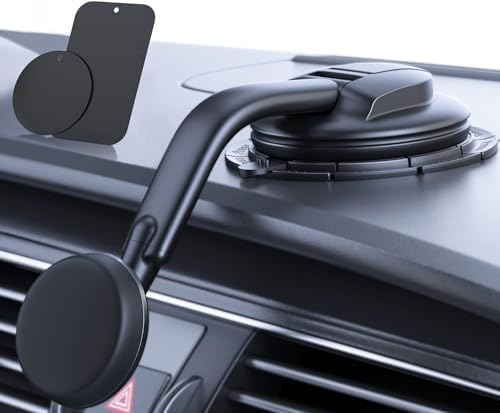 DOLYOFG Magnetic Phone Holder for Car, [ Powerful Magnets & Military-Grade Suction] Car Phone Holder Mount Dashboard Windshield Cell Phone Holder Phone Stand for Car iPhone Android Automobile Cradle