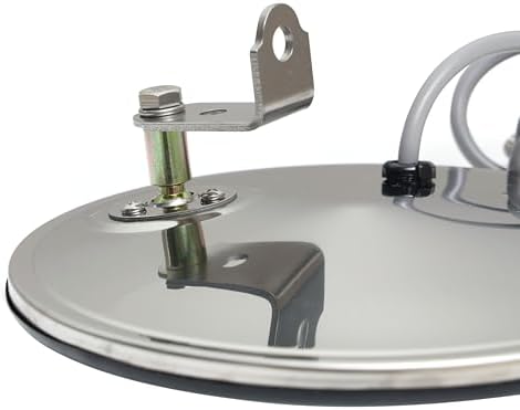 Stainless Steel 8" Convex Blind Spot Mirror with L Bracket,Heated. Smooth back surface version.