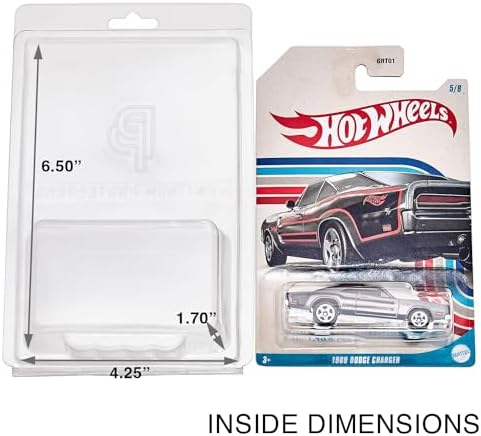 Platinum Protectors Protector Case for Hot Wheels Mainline and Matchbox Cars Clear Plastic Clamshell Blister Display (10 pack)
