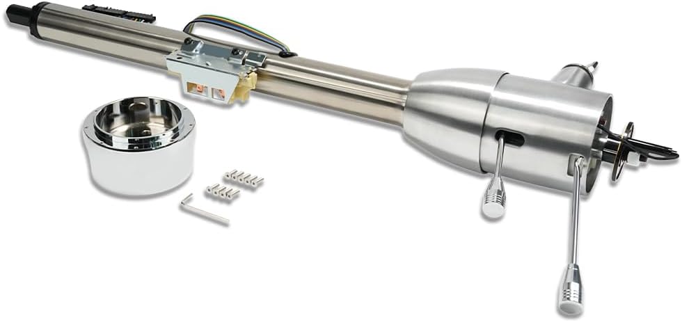 32" Natural Manual Steering Column with Key & 9 Holes Adapter