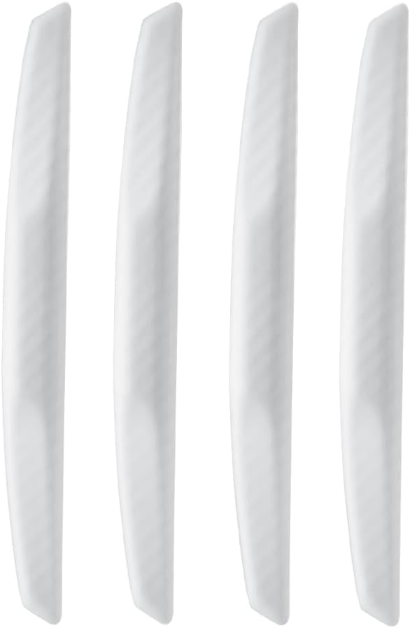 4PCS Car Door Edge Guards 3D Carbon Fiber Scratch Protector White