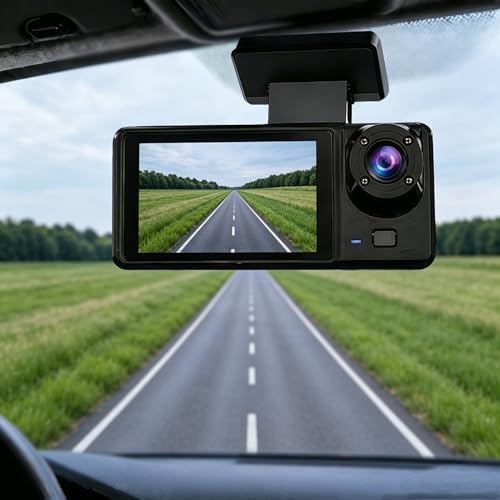 4K Dash Cam Front Rear, Full HD 3 Channel Dashcam, 5.8GHz WiFi Dash Camera 2" IPS, 170°Wide Angle, 24H Parking Mode