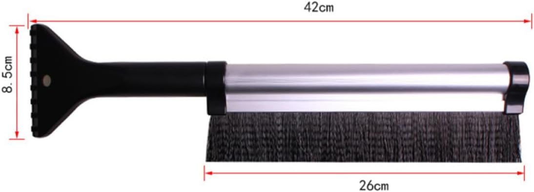 Extendable Snow Brush Shovel for Car and Glass Doors, Aluminum Alloy