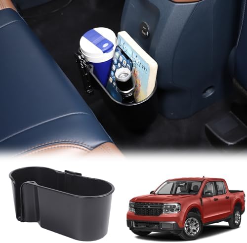 Daeiclru Rear Cup Holder Expander Organizer Compatible with Ford Maverick 2022-2024, Rear Seat Expansion Storage Box Car Drink Holder Cup Holder Insert Removable FITS Slot Accessories
