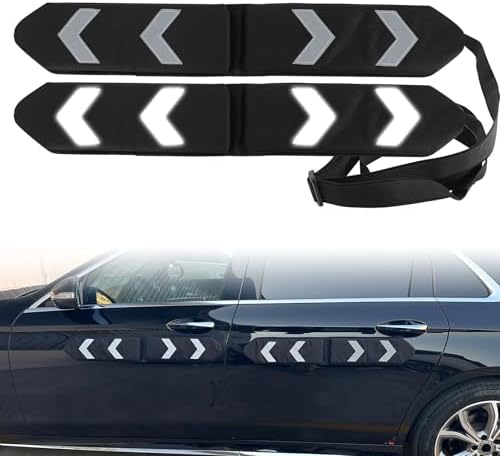 Winunite Removable Soft Magnetic Car Door Dent Protector Black(Pack of 2)