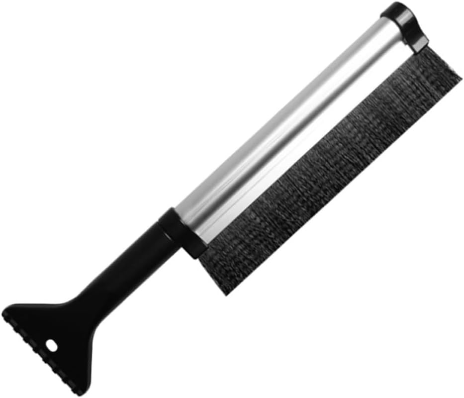 Hemobllo Extendable Snow Brush Ice Scraper for Car and Truck Black