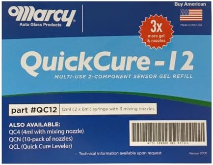 BAP Marcy Quick Cure Auto Windshield Rain Sensor (Lens) Multi Gel Kit 12ml 2Part