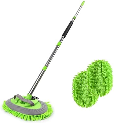 HITJOY 62'' Car Wash Brush with Long Handle, 3Pcs Car Wash Kits
