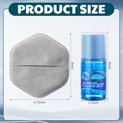 3 Pack Microfiber Screen Cleaner Kit Car Screen Cleaner Spray Laptop Polishing Cloth for Electronics Car Fish Finder Keyboards Eye Glasses Camera Lens Wipes