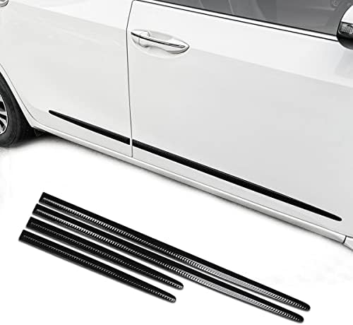 XmuxHai 4PCS Dent Prevent Car Door Protector,Door Molding Trim Kit Strips,Universal Door Protector Automotive Molding Trim,Prevents Dents Scratches,Bright (Black)