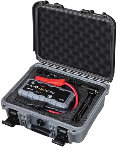 Case for NOCO Boost X GBX75 GB70, Waterproof Hard Shell Carrying Case with Custom Pre-Cut Foam, Shockproof Protective Travel Storage Box, Fits Charger/Clamps/Cables & Accessories, Case Only