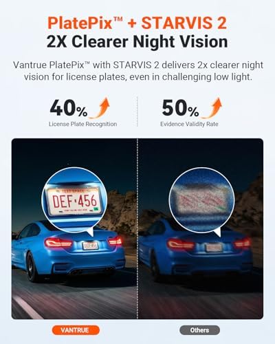 【Bundle: Vantrue New N4S(RC18) Dash Cam + 256GB microSD Card】 STARVIS 2, PlatePix™, 2.7K+1440P+1440 Front Inside Rear Dashcam, 24/7 Buffered Parking Mode, Support 1TB Max