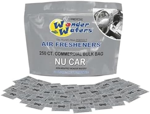 Wonder Wafers 250 Count Unwrapped Automobile Professional Use Air Fresheners Car and Truck Detail (Nu Car)