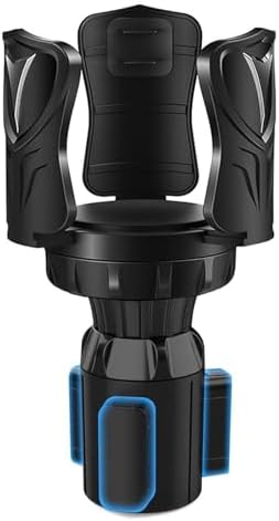 Car Cup Holder Expander,Cup Holder Extender Adapter with Adjustable Arm & Base,Compatible with 10-64oz Larges Bottles,Most Cars,Multiple Scenarios for Daily Commuting and Long-Distance Travel,Black